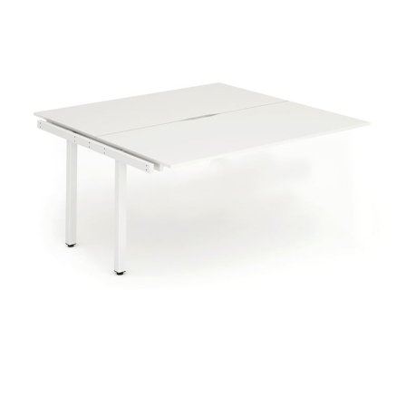 Bench desk EVOLVE, 2 person extension, 1400x1600 mm, white