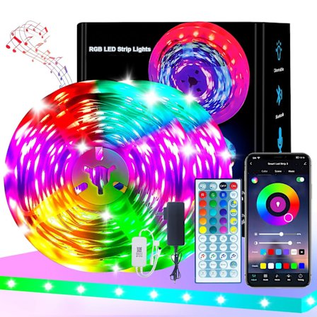 20m LED-lampor Bluetooth RGB-lampor LED-bandlampor