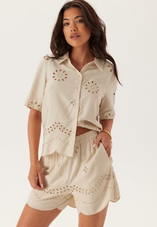 Object Collectors Item - Objnoelle Hw Shorts - Sandshell - Kläder - - Bubbleroom