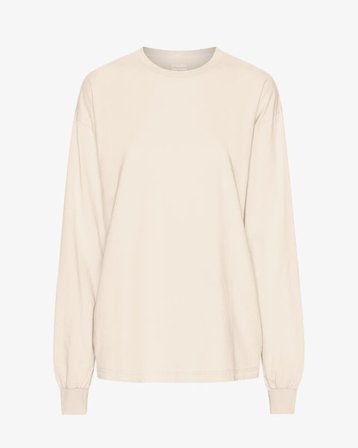 Oversized Organic LS T-Shirt - Ivory White