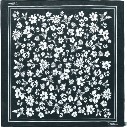 Fjällräven Women's Fjällblomster Bandana in Dark Navy, Organic Cotton