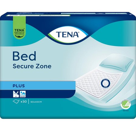TENA Inkoskydd Bed Plus 60x40cm 30/fp - Lyreco - Sjukvård och omsorg - Diagnos och behandling - Inkontinensunderlägg