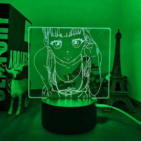 LED Nattlampa Anime Fire Force Maki Oze för Sovrumsdekoration Batteridriven Födelsedagspresent Manga 3D Lampa Fire Force