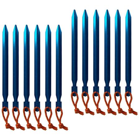 12-pakning teltplugger, 18 cm bakkemetall camping aluminium teltplugger, lette plugger tunge pigger campingtilbehør
