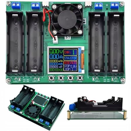 VoltCheck Pro 4XUSB-C – Batteritester og Lader for 18650 Li-Ion | 4 Kanaler | Kapasitetsmaling | LED-Skjerm