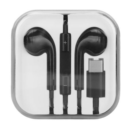 Trådløse Type C-øretelefoner med lydstyrkekontrol, støjreducerende komfortable hovedtelefoner til Xiaomi Black