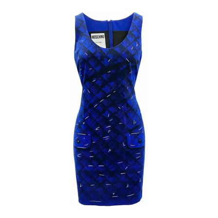 Moschino, Printed Mini Dress Niebieski, Kobieta, Rozmiar: M