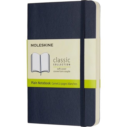 Moleskine Classic Soft Cover Notebook Pocket Blue Olinjerad