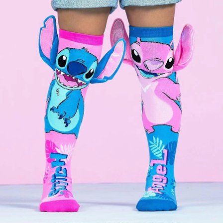 1 par tegneserie Disney Stitch børnesokker trendy farve internet berømte sokker trendy sokker håndlavede sokker julegave