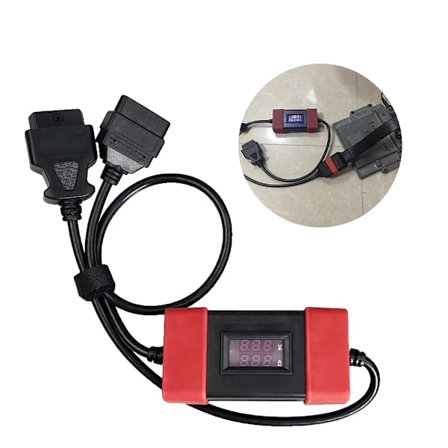 Lastbilsomvandlare, 24V till 12V omvandling, tungt lastad dieseladapterkabel, Röd