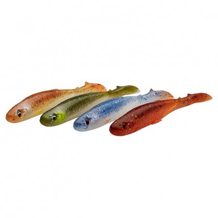 Savage Gear Slender Scoop Shad (4-pack) 13cm 12g - Clear Water Mix