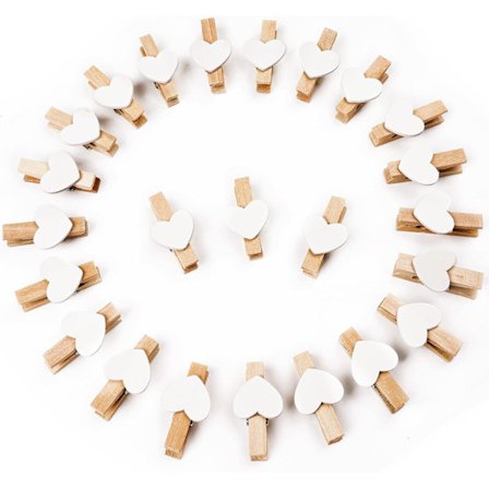 Mini Dekorativa Klädnypor, 90 st Mini Träklädnypor, Små Träklädnypor