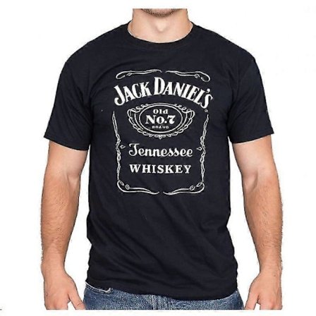 Jack Daniels T-skjorte Abstrakt Geometrisk Mønster Kort Erme Menn[HK]