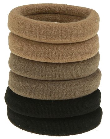 Senze Tube elastikker Brun mix, Hår, Hårpynt, Hårelastikker