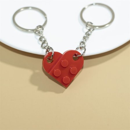 Hjärta Nyckelring | Två Nyckelringar | Röd{ROG}