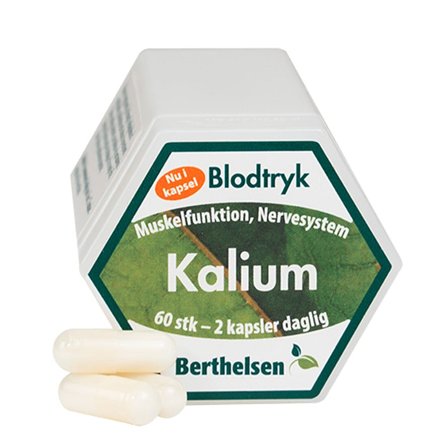 Berthelsen Berthelsen Kalium 60 kaps., Helse & Madvarer, Mineraler, Kalium