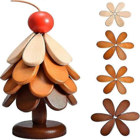 Puinen puu-pannunalunen kuumille ruoille, puun muotoinen pannunalussarja, 4 kpl kuumille kattiloille, puiset lasinaluset kulhoille, teekannuille, 