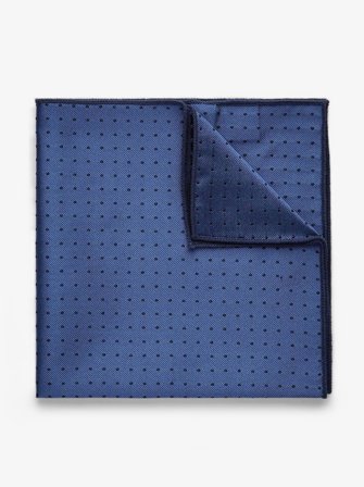 John Henric Men's Blue Dot Pocket Square Size Onesize