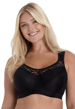Miss Mary of Sweden Cotton Simplex Bh Med Bygel Dam Svart 75h