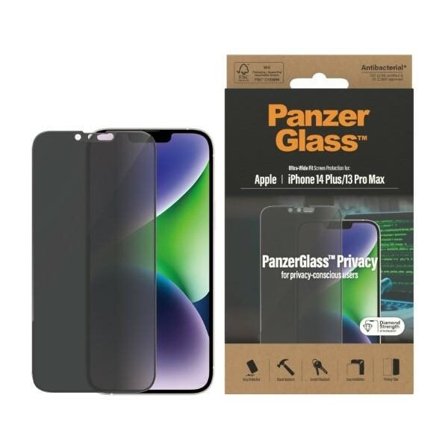 PanzerGlass Ultra-Wide Fit herdet glass med antibakteriell beskyttelse for iPhone 14 Plus/13 Pro Max