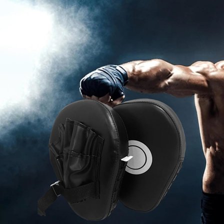 Læder boksehandsker, target pads og håndbeskyttelsesudstyr til karate, Muay Thai og kamptræning