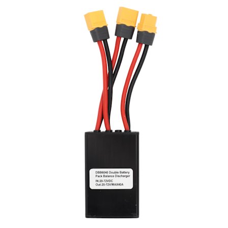 Elcykel Dubbel Batteri Urladdningsomvandlare Dubbel Batteri Parallell Modul Adapter 20V‐72V 40A