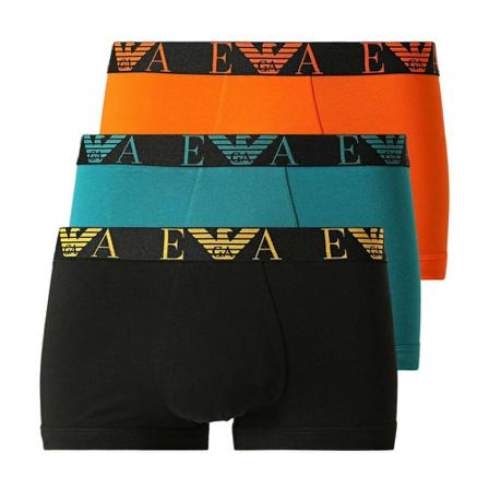 Emporio Armani Logo waistband stretch boxers tripack Sort, Herre Undertøj