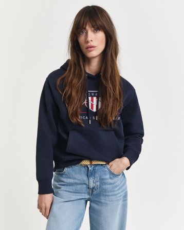 GANT Damen Hoodie (XXS) Marineblau