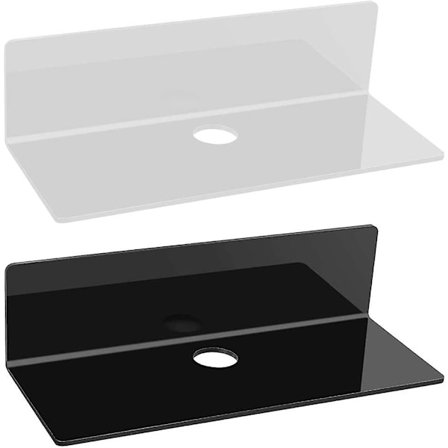 Väggmonterad hylla 2 st flytande hyllor, akryl väggmonterad hylla, väggmonterad