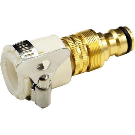 Vannkran Slangekobling Slangetilbehør Messinggjengede Vannkran Koblingsadapter (gull) (1 stk)