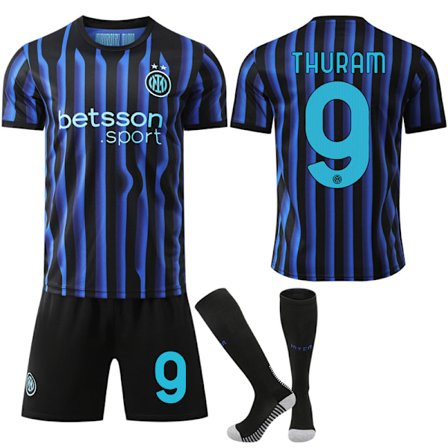 Internazionale Milano kotipaita lapsille ja aikuisille kaudelle 2025-2026, nro 9 THURAM M