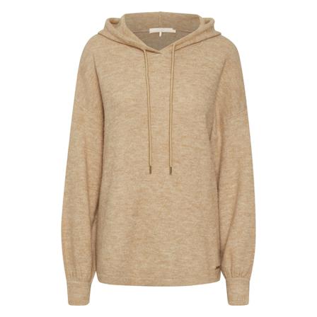 Karen by Simonsen, Girl bub knit hoodie Beżowy, Kobieta, Rozmiar: S
