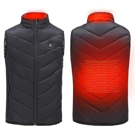 Opvarmet vest, Unisex opvarmet tøj til børn 130cm Black