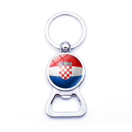 2 st metallnyckelring 2022 VM-fotbollsnyckelring - Kroatien