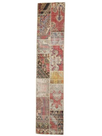 Noué À La Main Patchwork Tapis 85X400 De Laine Petit