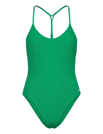NIKE SWIM | Nike Swoosh Terry Towelling V Neck One Piece | S