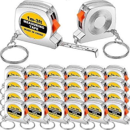 150 stk Mini målebånd nøkkelring målebånd bulk for voksne barn konstruksjon favoriserer daglig bruk kroppsmåling