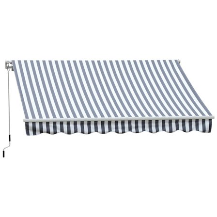 Rootz Markise Solafskærmning - Grå, Hvid - Aluminium, Polyester - cm x 137,79 cm x 98,42 cm