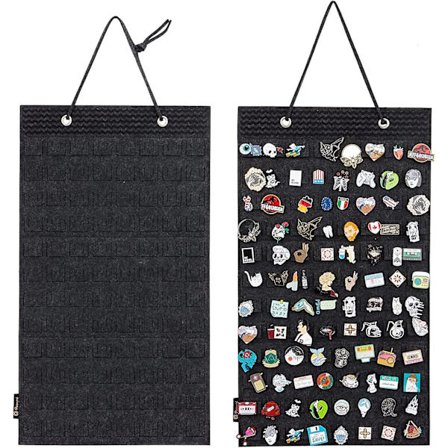 Ripustettava rintaneulajärjestäjä, esittelytaulujen säilytyskotelo, rintaneulakokoelman säilytysteline, johon mahtuu jopa 96 rintaneulaa. (Ei sisällä 