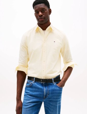 Tommy Hilfiger Solid Heritage Oxford Rf Shirt - Cream - XL