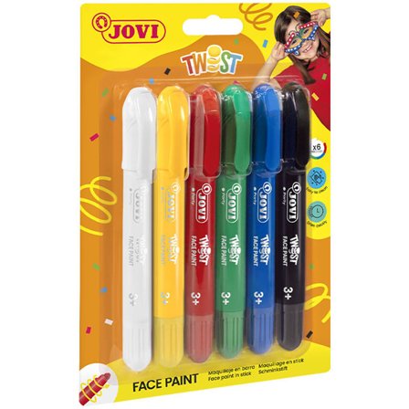 JOVI Ansiktsfärg Skruvkritor 6-set (3 år+)