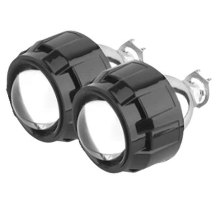 2,5-tums bilstrålkastare H1 Xenonlampa Universal Svart RHD