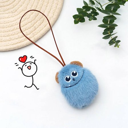 Storögd Monster Namn Klistermärke Hänge Plysch Doll Bagage Tag Ke