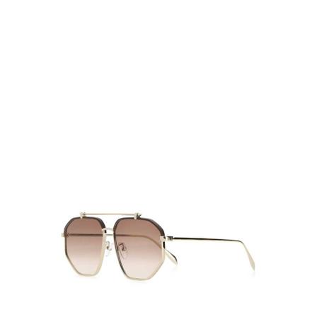 Alexander McQueen Solbriller Gul, Dame Solbriller, Størrelse: ONE Size