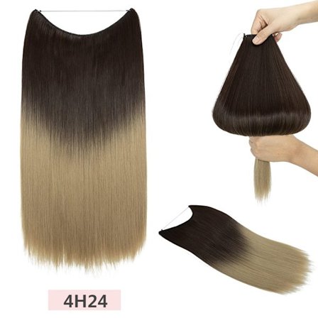 S-noilite 32väriä synteettinen näkymätön lanka, suorat hiustenpidennysklipsit tekohiuksiin Hiuslisäkkeet pitkät sileät kalasiimahiukset