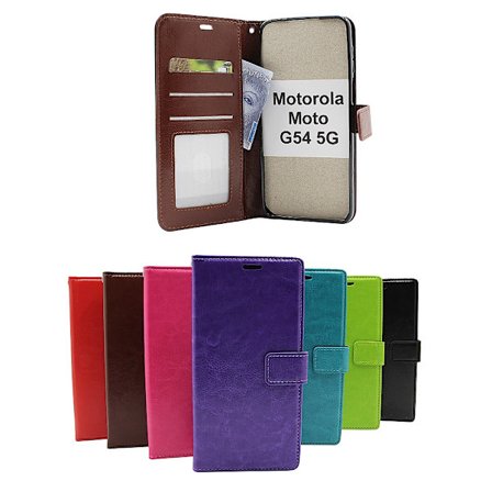 Crazy Horse Wallet Motorola Moto G54 5G