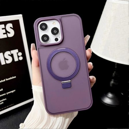 Skal för iPhone 16 Pro Max Kompatibelt med MagSafe Hud-Touch TPU+PC Ställ Telefonfodral