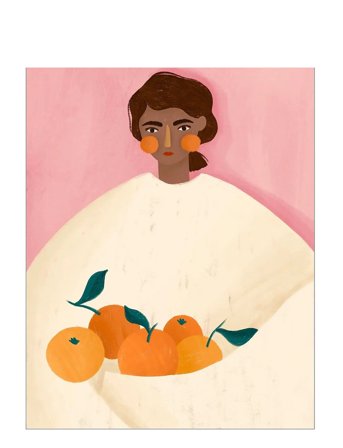 Poster & Frame Bea Muller - The Woman With The Oranges - Pink - 30X40CM