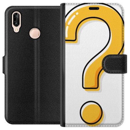Kompatibelt Lommeboketui til Huawei P20 lite Spørsmålstegn