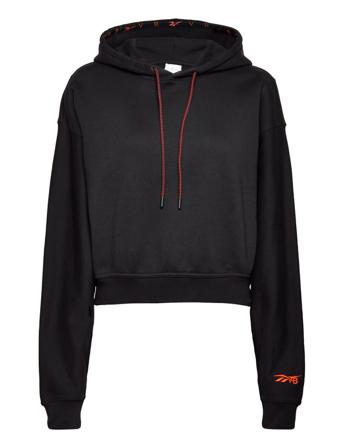 Rbk Vb Cropped Logo Hoody Black Reebok X Victoria Beckham
